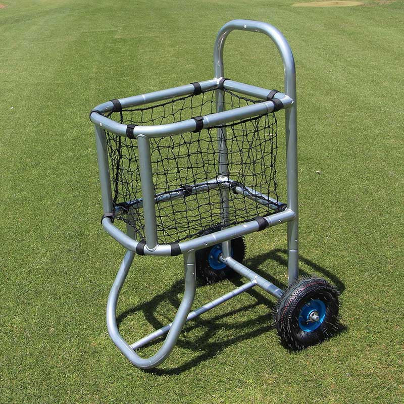 Baseball Caddy Cart in green grass field