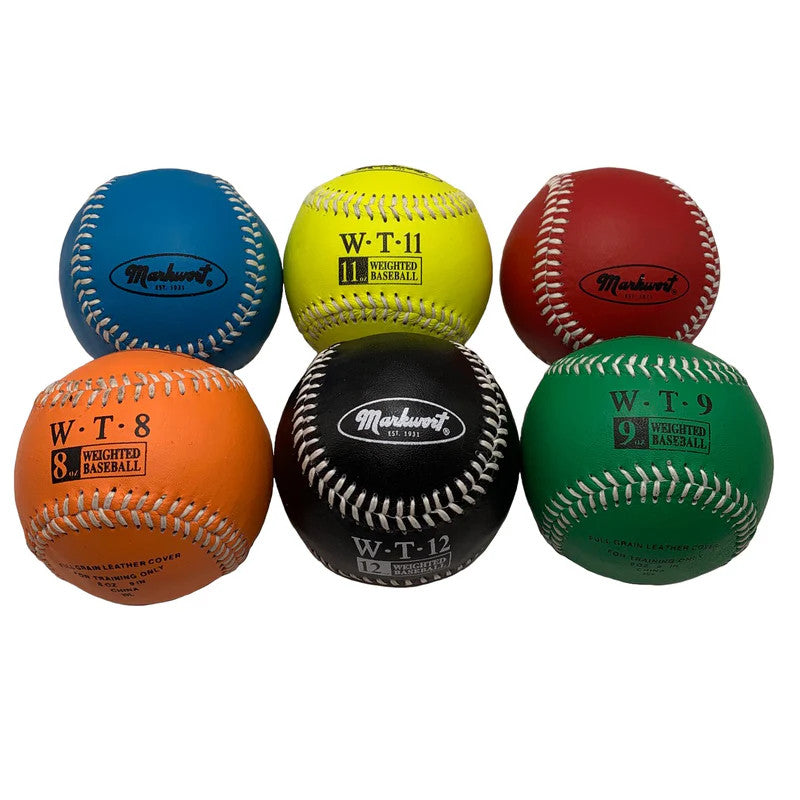 Weighted Baseball Set with Leather Cover 7oz to 12oz