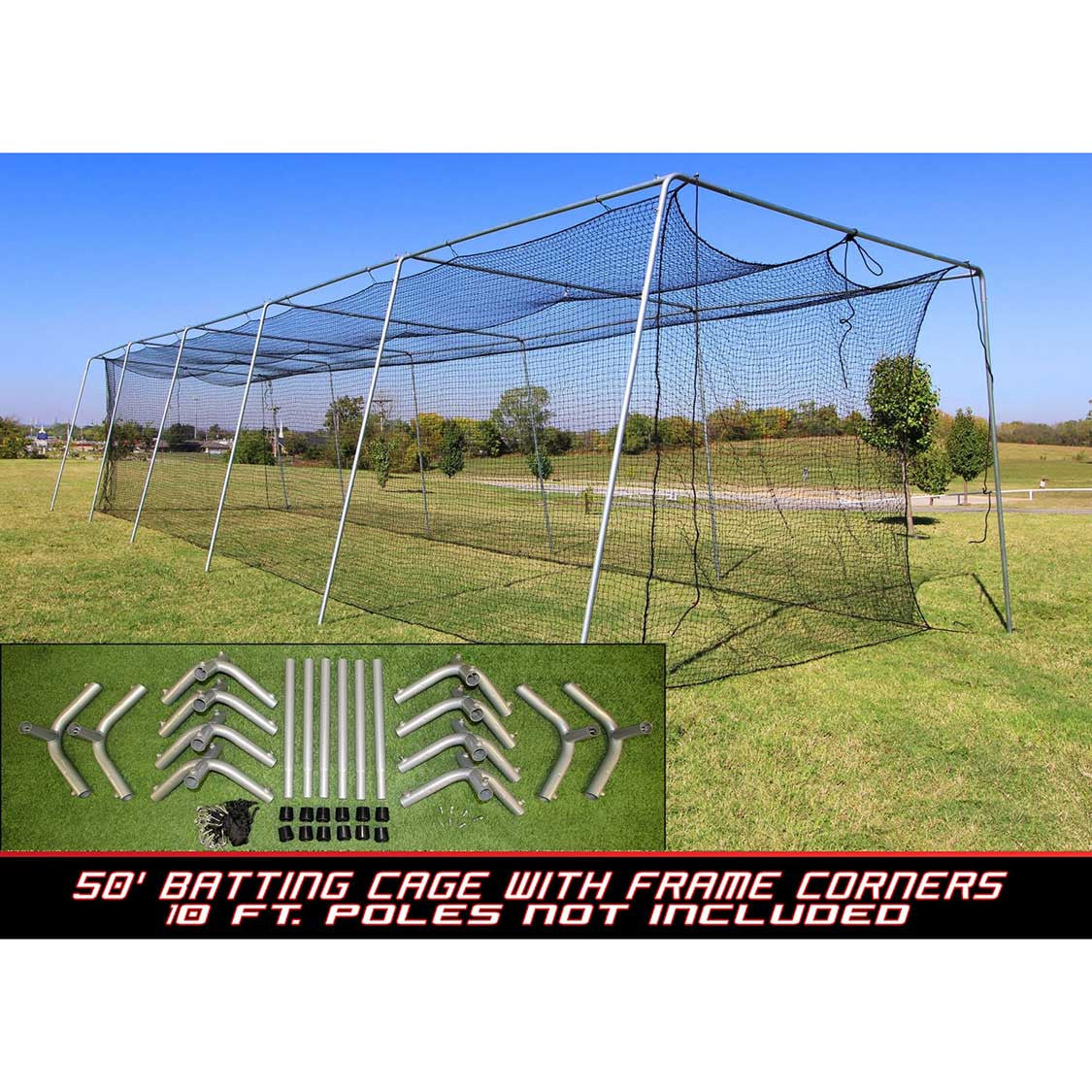 Cimarron #24 50x12x10 Batting Cage and Frame Corners