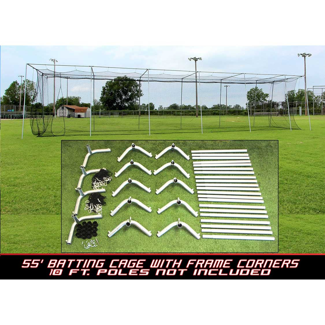 Cimarron 55x14x12 #24 Batting Cage and Frame Corners