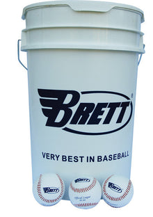 Brett Practice Baseballs and Bucket