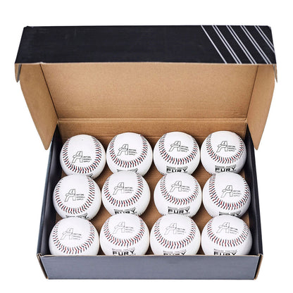 Fury Leather Pitching Machine Baseballs - Dozen
