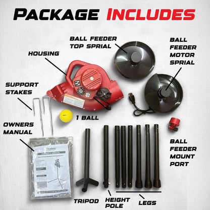 Heater BaseHit Real Baseball Pitching Machine with Auto Ball Feeder