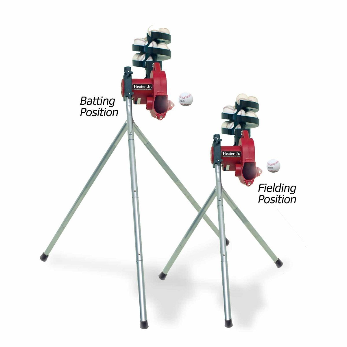 Heater Jr. Real Baseball Pitching Machine with 12-Ball Auto Feeder