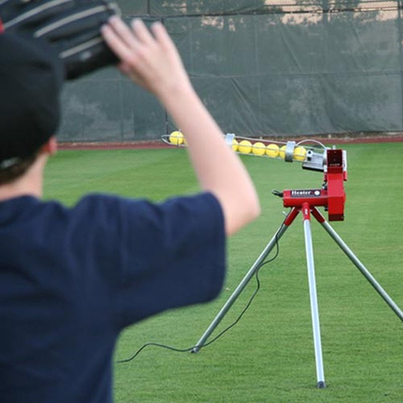 Heater Sports Real Baseball Pitching Machine with 12-Ball Auto Feeder