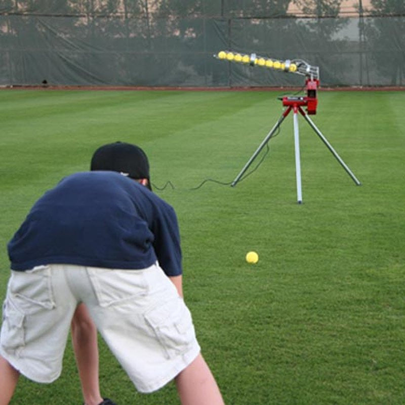Heater Sports Real Baseball Pitching Machine with 12-Ball Auto Feeder