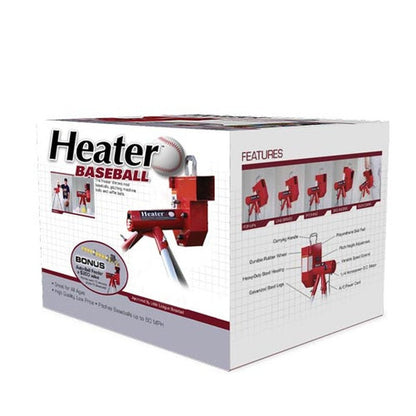 Heater Sports Real Baseball Pitching Machine with 12-Ball Auto Feeder