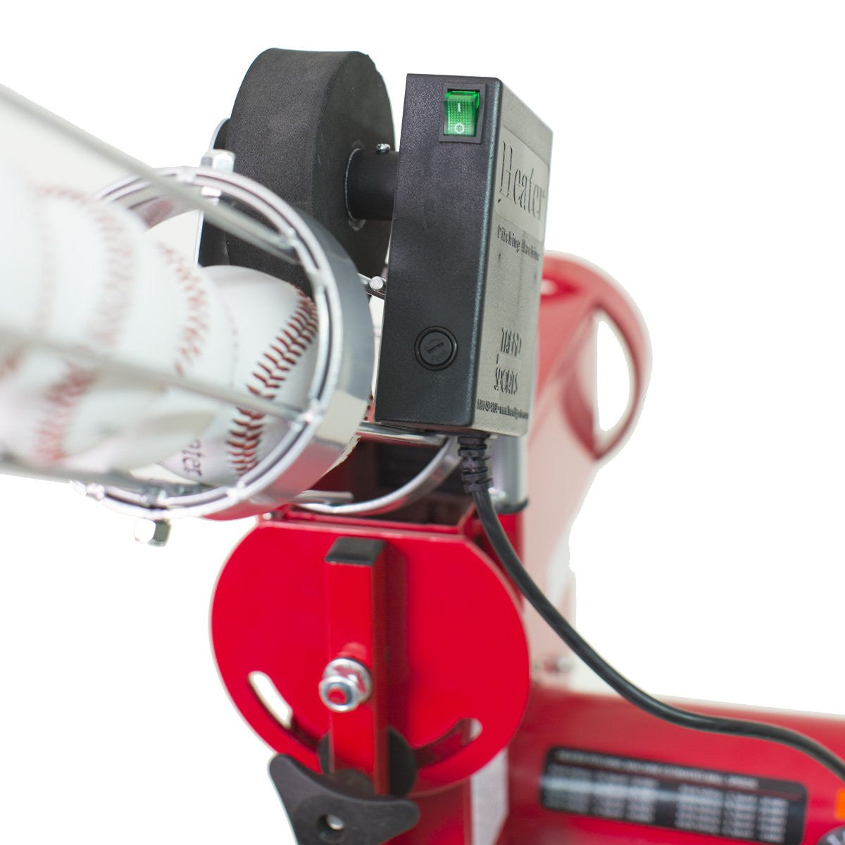 Heater Pro Curve Real Baseball Pitching Machine with Pivot Head and Auto Ball Feeder