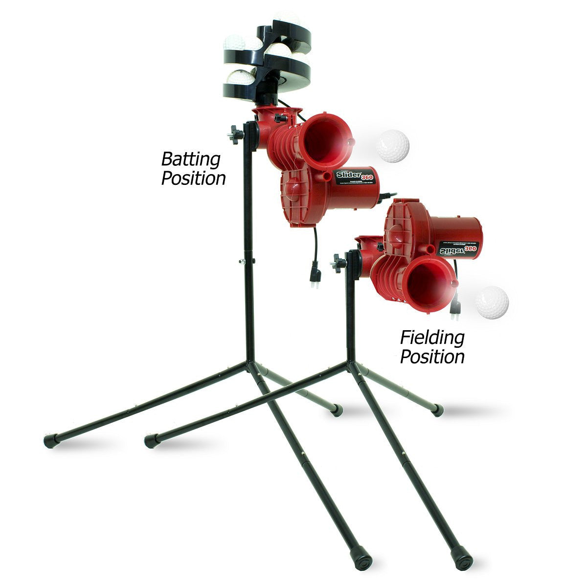 Heater Sports Slider Lite Curve Baseball Pitching Machine with Pivot Head and Auto Feeder