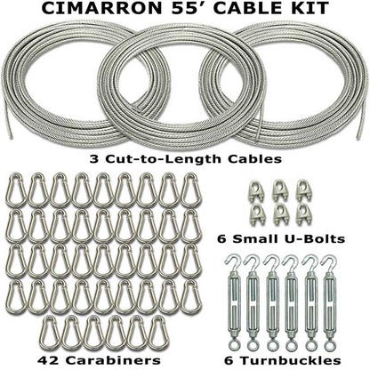 55ft. Batting Cage Cable Kit Components