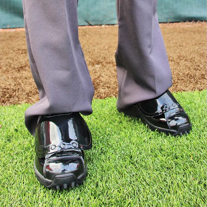 Patent Leather Reaction Pro Plate Lo Umpire Shoes by 3N2