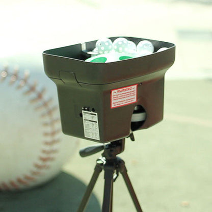 Personal Pitcher PRO Pitching Machine on tripod
