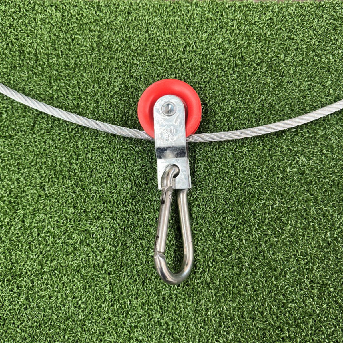 Optional roller shown on cable