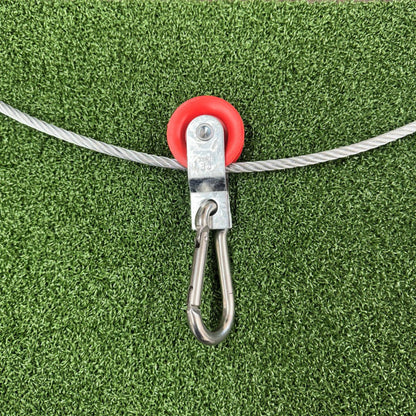Optional roller shown on cable
