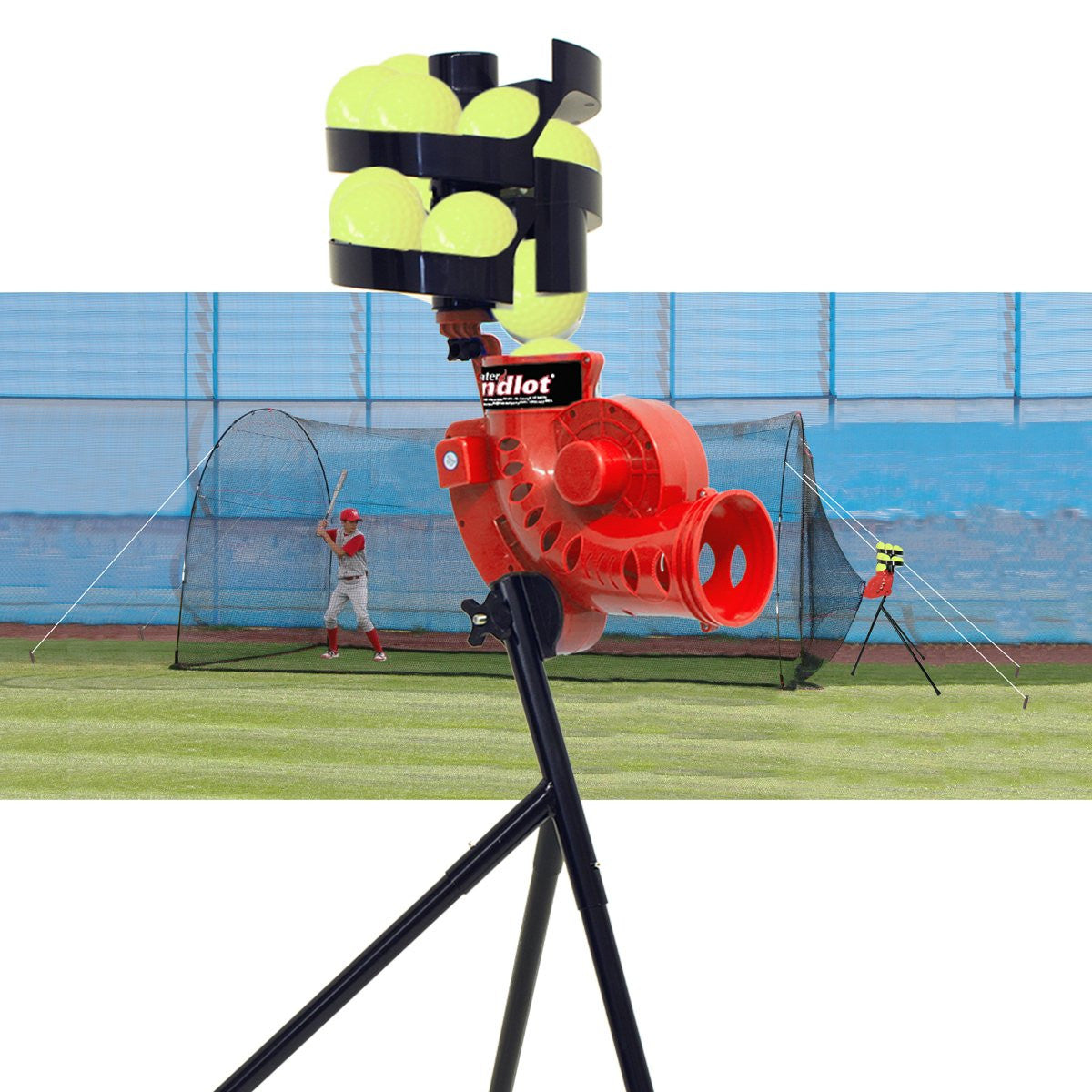 Sandlot Batting Cage WithBONUS: Lite Baseball Pitching Machine
