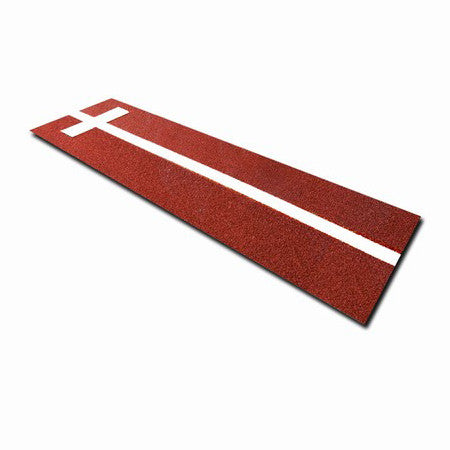 Softball Pitchers Mat with Power Line 3x11 - Terracotta