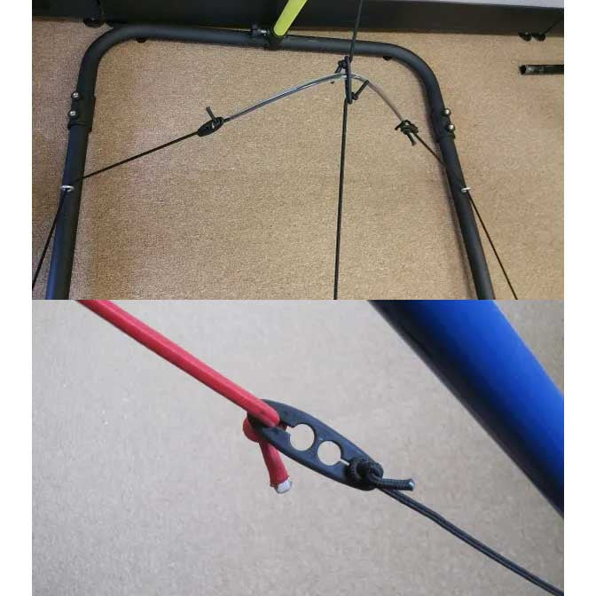 SwingAway Bungee Cord Connectors in use