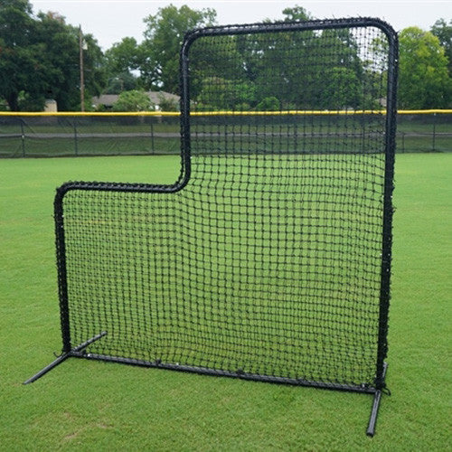 7x7 L Screen on baseball outfield grass