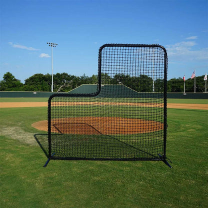 7x7 L Screen on baseball field in front of pitcher's mound