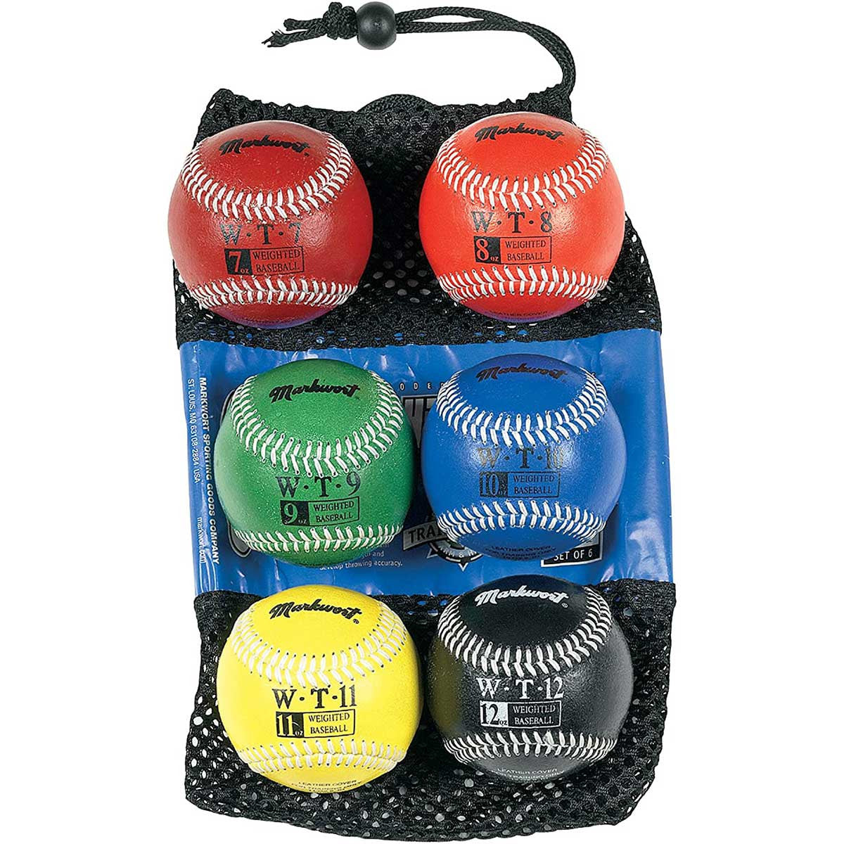 Weighted Baseball Set with Leather Cover 7oz to 12oz