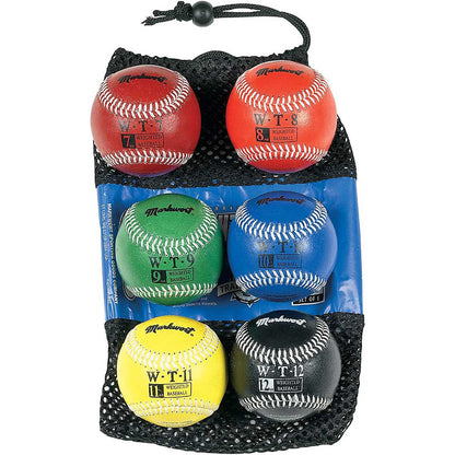 Weighted Baseball Set with Leather Cover 7oz to 12oz